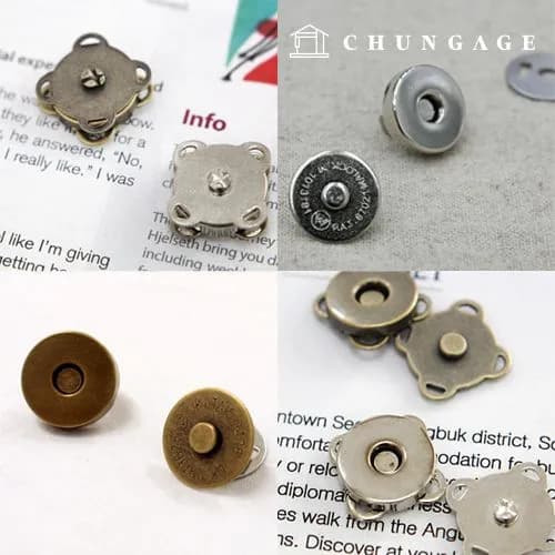 자석 똑딱단추 아플리케단추 아프리케 청동 10mm