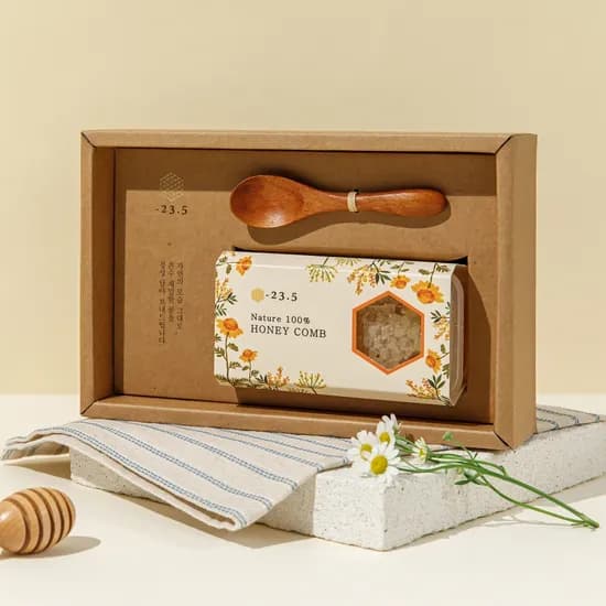 벌집꿀 선물세트 자연 벌꿀집 밀랍 숙성 아카시아