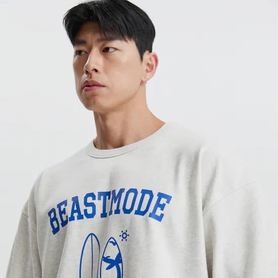 비스트모드 서핑보드 짐웨어 남자 헬스 오버핏 반팔 티셔츠 BSMD
