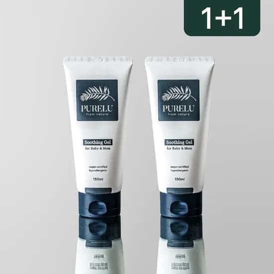 퓨어루 아기 수딩젤 신생아 병풀 태열 진정 수분크림 저자극 보습 비건 150ml, 2개