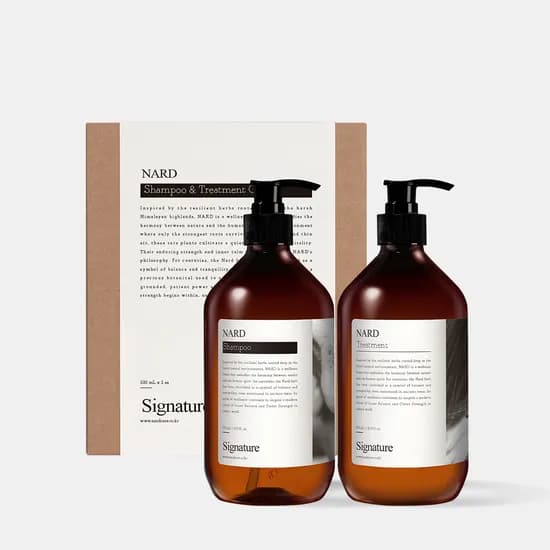 나드 헤어케어 선물세트 2종 500ml 시그니처 샴푸 트리트먼트 명절 답례품