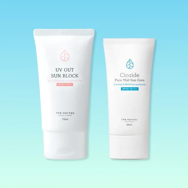 더하르나이 시카이드 무기자차 선크림 50ml + 혼합자차 선크림 70ml