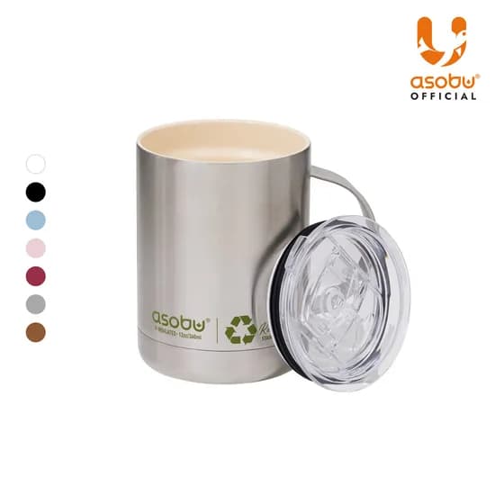 아소부 스테인레스 보온보냉 세라믹 얼티밋 머그컵 360ml, 리사이클