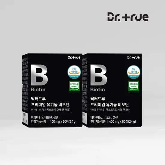 닥터트루 프리미엄 유기농 비타민B12 비오틴 60정, 2개