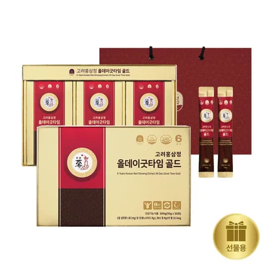 PNBG 풍년보감 고려홍삼정 진액 올데이굿타임 골드 홍삼스틱 홍삼선물세트 30포 1개