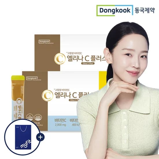 동국제약 엘리나C 플러스 비타민C 맛있는 고함량 비타민씨 D 비오틴 100포, 2개