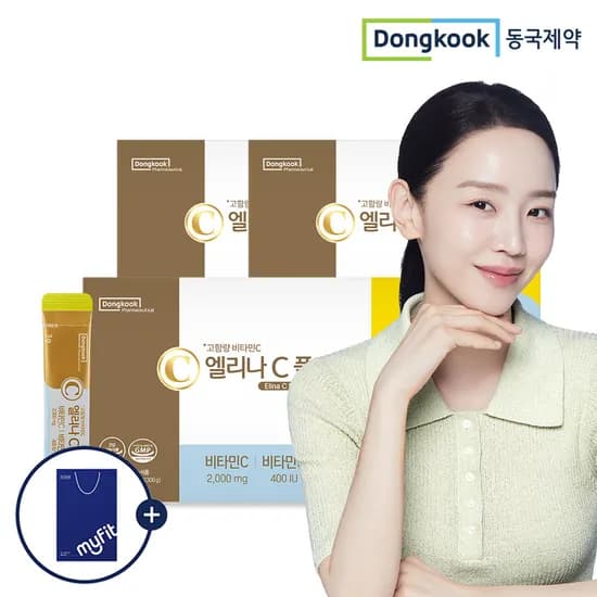 동국제약 엘리나C 플러스 비타민C 맛있는 고함량 비타민씨 D 비오틴 100포, 3개