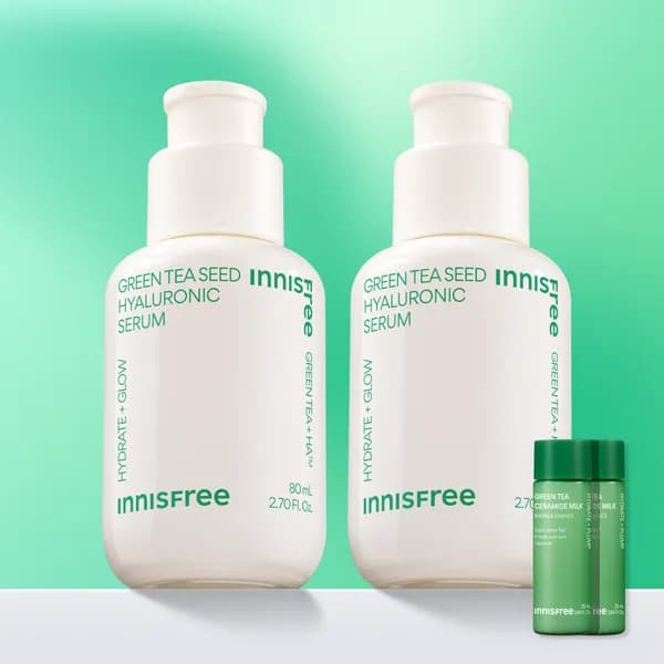 이니스프리 그린티 씨드 히알루론산 수분세럼 80ml 2개