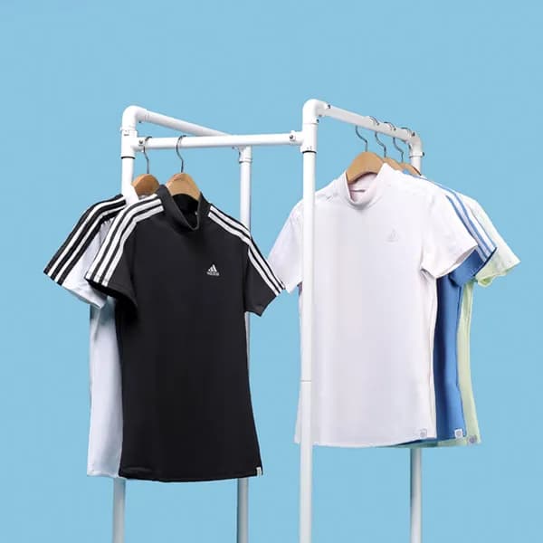 아디다스 SS 3S 여성 모크넥 골프 반팔티셔츠 HA0210 HA0211 HA0220 HA0221 HA0222