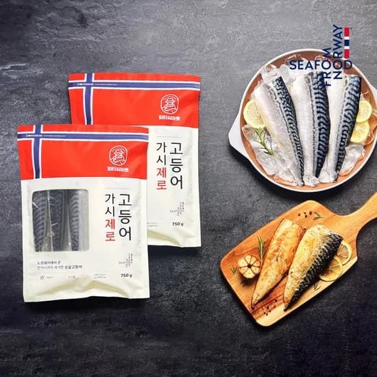 피터씨마켓 가시제로 노르웨이 순살고등어 일반 750g, 2개