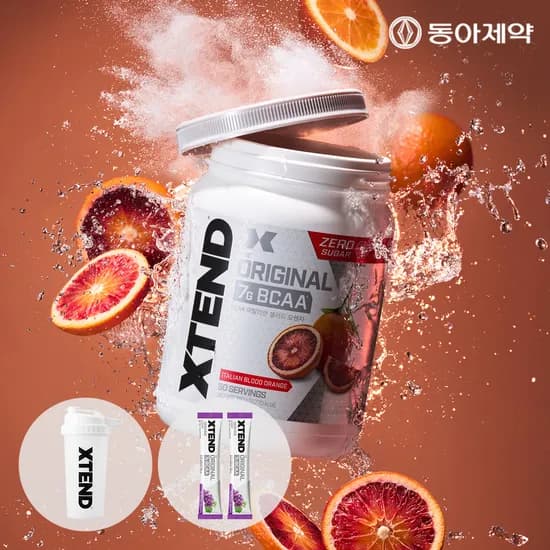 엑스텐드 BCAA 7,000mg x 50서빙 제로슈가 아미노산 오렌지, 745g, 1개