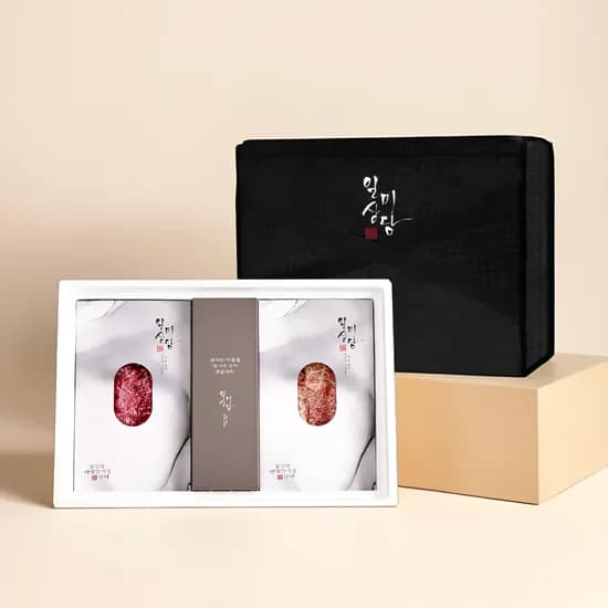 한우 1++ 구이의정석 2종 선물세트 600g 소고기 구이용
