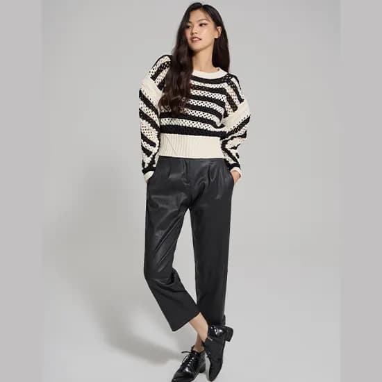 밑단 스냅 디테일 스트래치 조거 팬츠 CPT22C050 199,000원