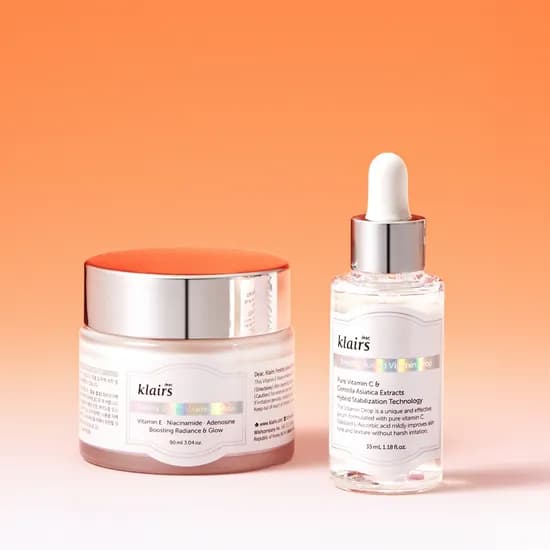 클레어스 비타민 드롭 35ml+비타민 E 마스크 90g / 항산화 미백 주름 속건조 수분 크림