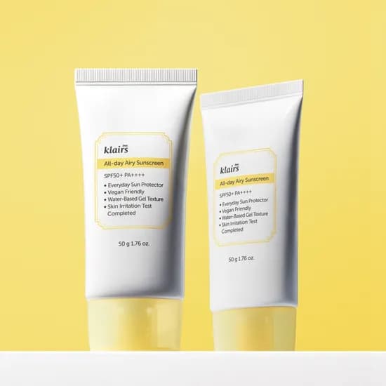클레어스 올 데이 에어리 유기자차 선크림 50g, 2개 (SPF50+ PA++++) / 이지워시 바디 겸용 수분 선크림