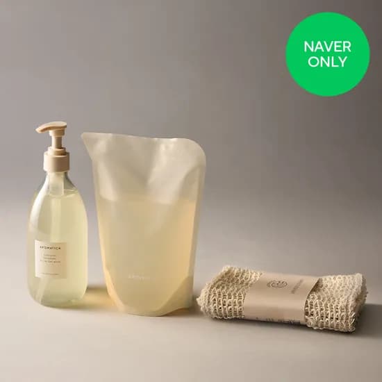 아로마티카 로즈마리 대용량 올인원 워시 1L 세트 (500ML+500ML) 클렌져 바디 샤워 샤워젤