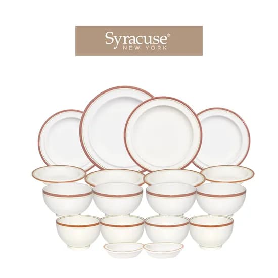시라쿠스 메이플 홈세트 레트로 신혼 식기 그릇 18종, 코지브라운, 1세트