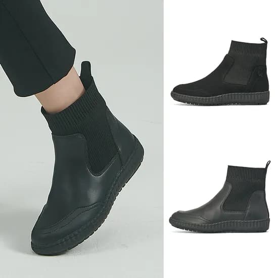 데이워크 발편한 아치깔창 여성 앵클부츠 누아 DW30027