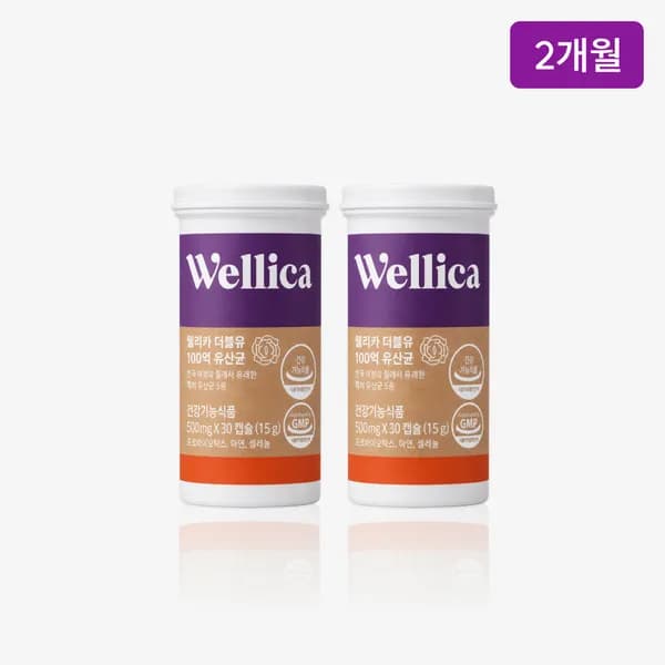 질유산균 더블유 100억 셀레늄 아연 여성 생 프로바이오틱스 웰리카 30캡슐, 2개