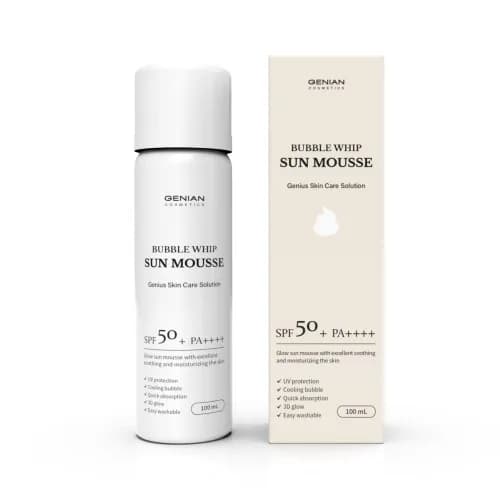 지니안 버블 휩 선 무스 바디겸용 백탁없는 물광 수분선크림 100ml 1개