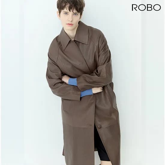 23F/W 나디아 돌체 레더 코트 CCO23C075