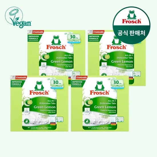 프로쉬 친환경 식기세척기세제 18g 30개입, 그린레몬