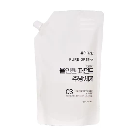 퓨어그리니 EM 맨손 뽀득 천연 1종 주방세제 리필