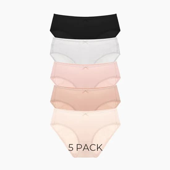 힙핑크 [5PACK] 빅사이즈 코튼 순면 올데이 코지 삼각팬티 학생 주부 직장인 데일리