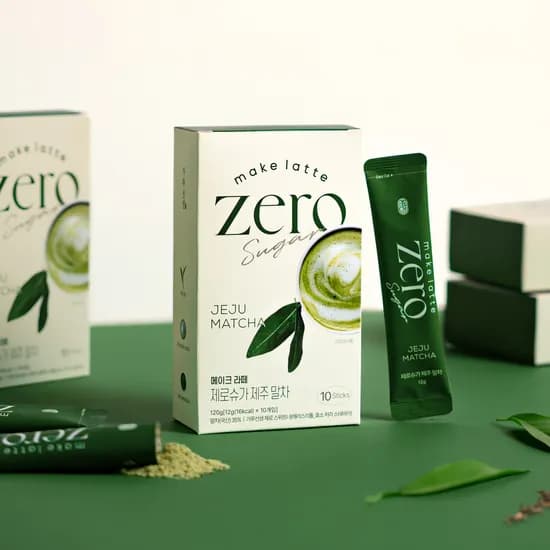 가루선생 메이크라떼 제로슈가 제주 말차 12g x 10포 그린티 라떼 말차 가루