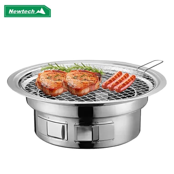 뉴테크캠쿡 타지않는 스텐 바베큐그릴 캠핑 화로 야외 직화 BBQ 숯불그릴 A-10