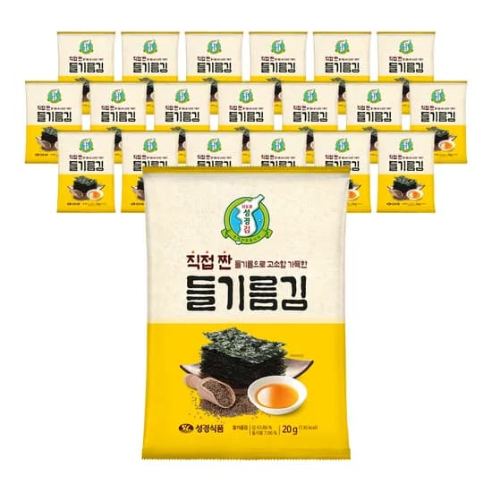 지도표 성경김 직접 짠 들기름 전장김 조미 재래 구운 맛있는 김 20g 20개 31,900원