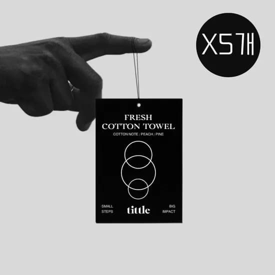 티를 차량용 실내용 종이 샤쉐 방향제 5개 세트 프레쉬 코튼 타올