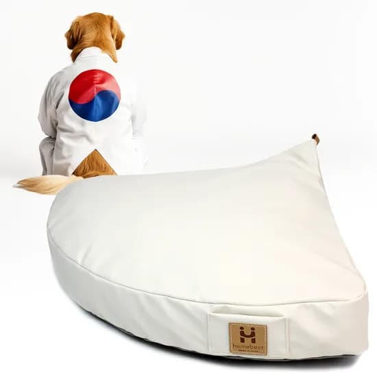 국산 비건레더 펫 소파 반려견 빈백 침대 알러지케어 네모 원형 부채꼴