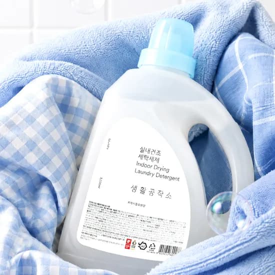 생활공작소 실내건조 세탁세제 빨래 액체세제 대용량 3L 2개