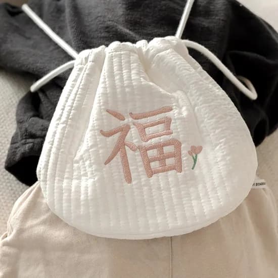 아기 복주머니 용돈가방 자수 복주머니 아기 용돈주머니