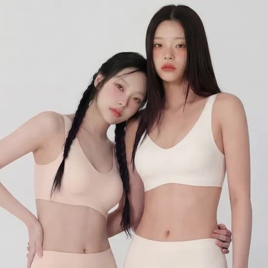 슬림9 뉴베이직 편해브라 심리스 브라 2매 노와이어 여자속옷