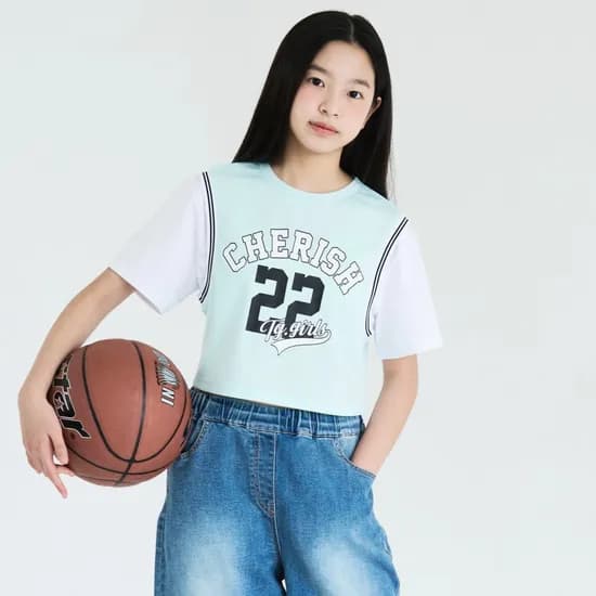 더데이걸 반팔달린 크롭 농구티 TGRA24405