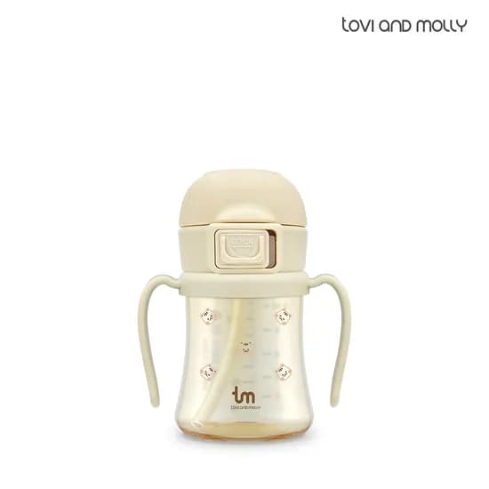 돗람이 바닐라 아기 유아 어린이집 이유식 원터치락 빨대컵 180ml