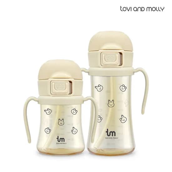 돗바니 바닐라 아기 유아 어린이집 이유식 원터치락 빨대컵 180ml 280ml