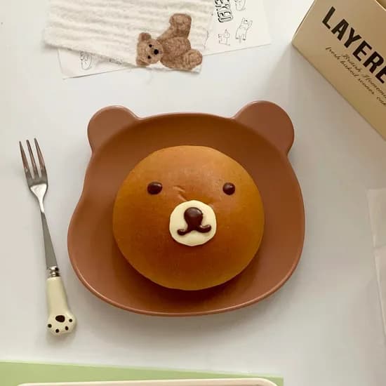 마이베어 곰돌이플레이트 (2color 아침밥 식단 홈카페 선물용)