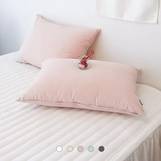 먼지없는 광폭 고밀도 60수 순면 쉼표 바이오워싱 호텔식 베개커버 2size 5color