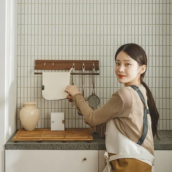 키네틱 키친행거 1세트(원목 주방수납 / 조리도구 걸이)