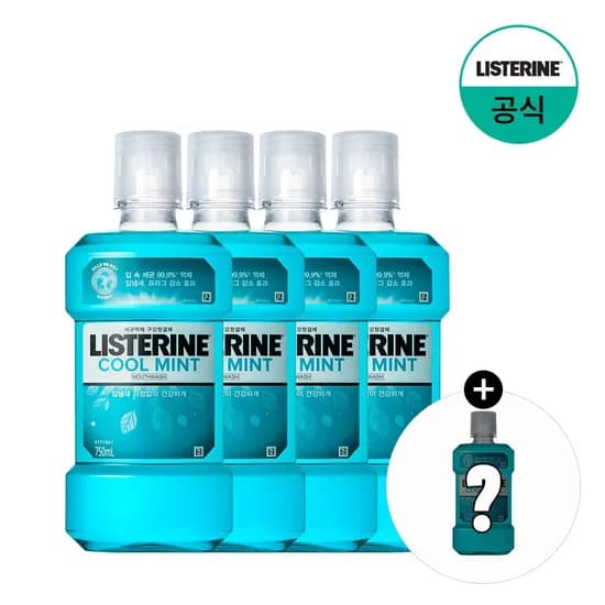 쿨민트 750ml x4+(증정)250ml 랜덤(스트롱)
