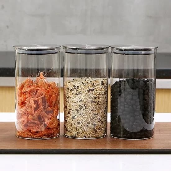 더 쉐프 내열유리 원형 캐니스터 750ml x 3개