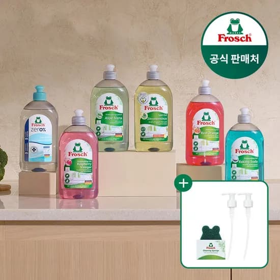 독일 주방세제 500ml 4개 맨손 세제 (펌프2개+수세미1개 증정)
