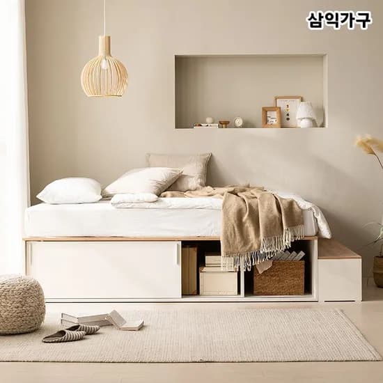 NEW더빅 슬라이딩 벙커 빅수납 침대 SS/Q (매트제외) 229,000원