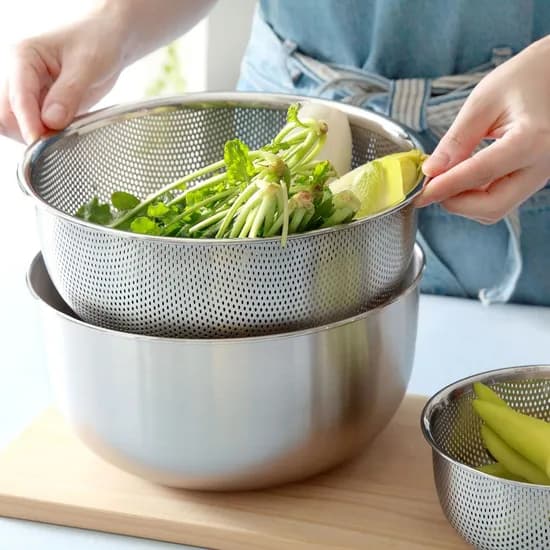 Cook304 스텐 믹싱볼+펀칭볼 2종세트 14종세트 (21/24/27cm 택1)