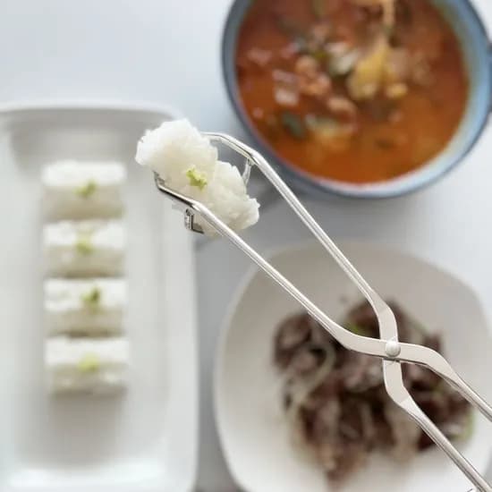 스텐 삼각 주방 집게