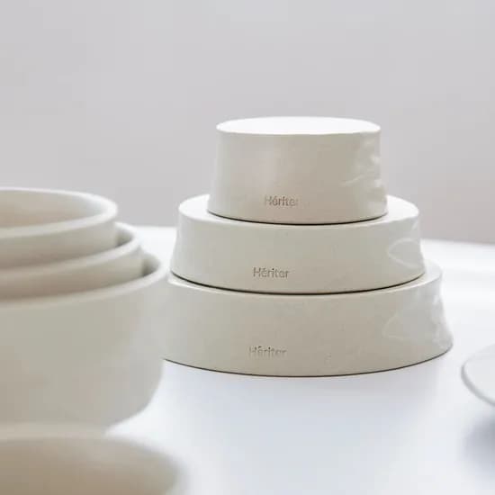 포터리 크림 찬기세트 3pcs 115,000원