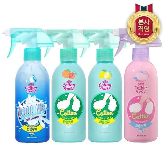 온더바디 발을씻자 풋샴푸 385ml x 3개 (레몬/자몽/쿨링/비누) 4종 택1